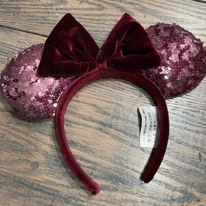 Berry/Maroon Disney Parks Minnie Mouse Ears Headband